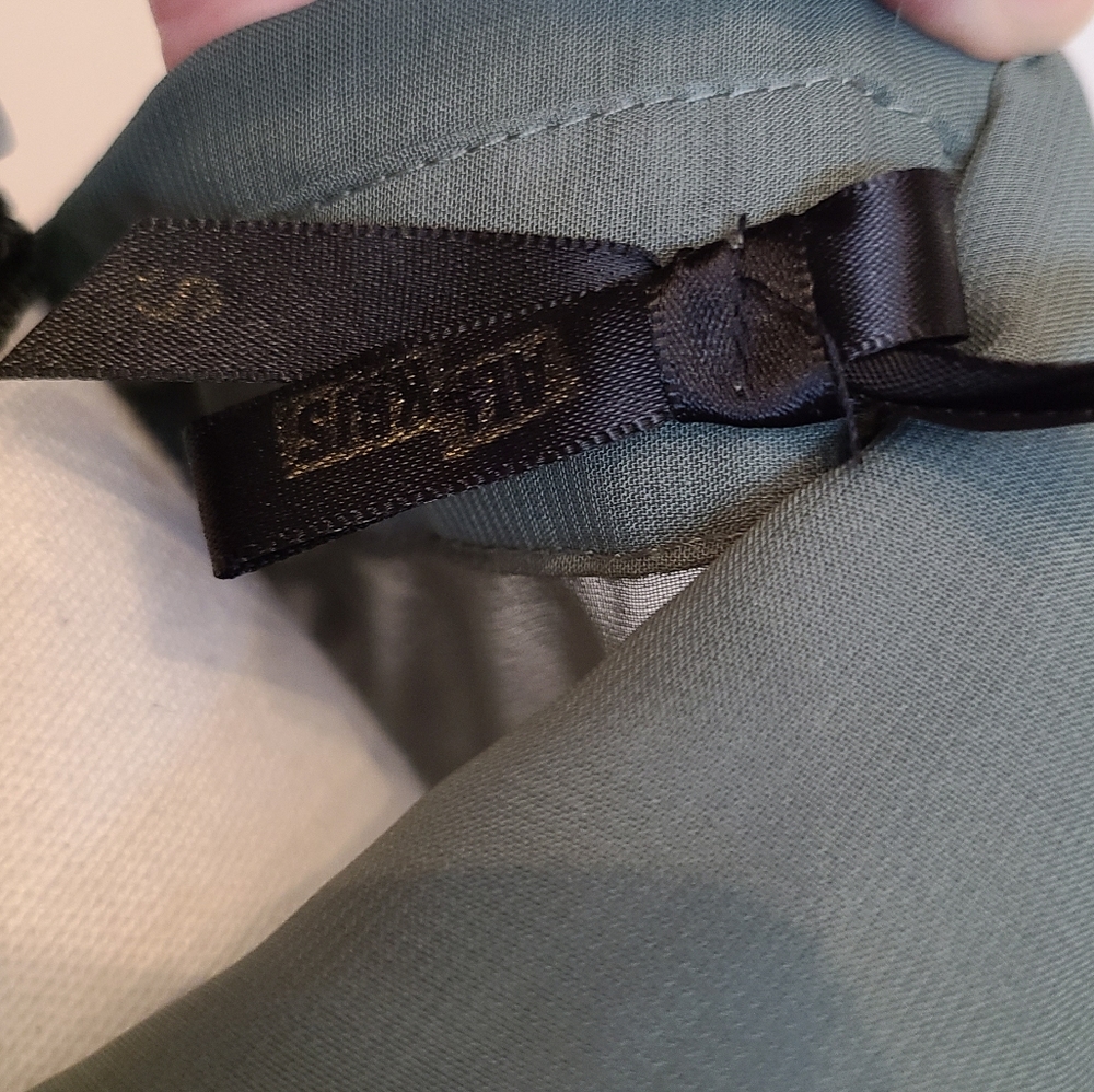 See Through Green Button Up - Picture 3 of 4